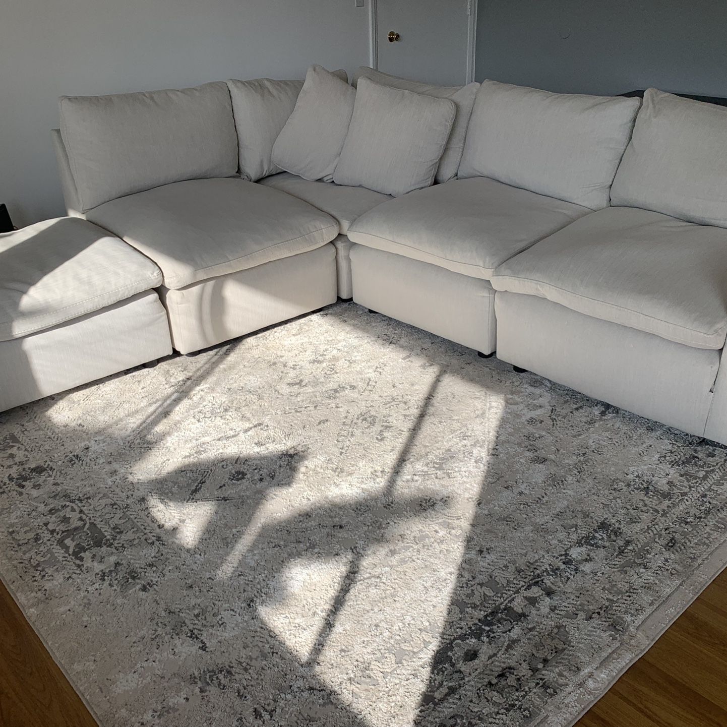 Savesto 3 piece sectional ivory deals