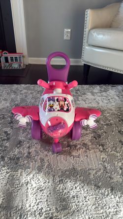 Disney Minnie Mouse Ride-On Airplane Toddler Push Toy