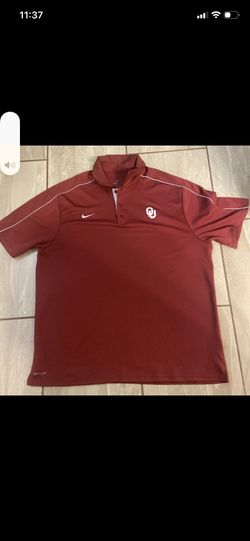 Nike Dri-Fit Oklahoma University Sooners OU Polo Shirt Size XL Men’s 