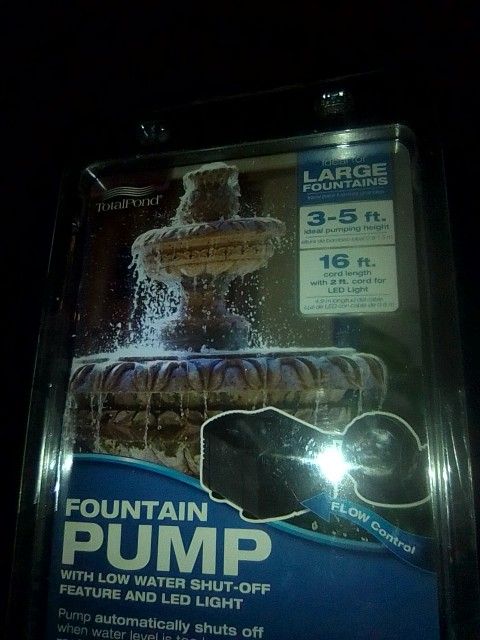 Total Pond Fountain Pump With Led Light
