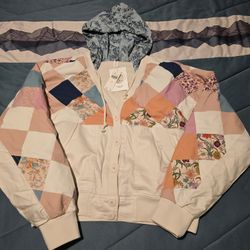 Daily Practice By Anthropologie Main Event Jacket Patchwork Bomber 