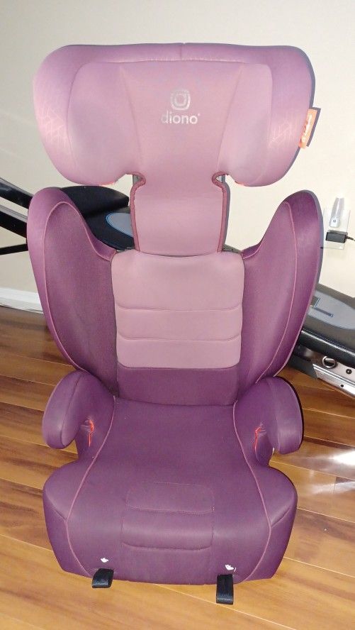 Diono Monterey XT Latch 2 in 1 High Back Booster Car Seat with Expandable Height & Width, Side Impact Protection, 8 Years 1 Booster, Plum