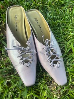 Stefani Collection Lace-Up Mules Size 9