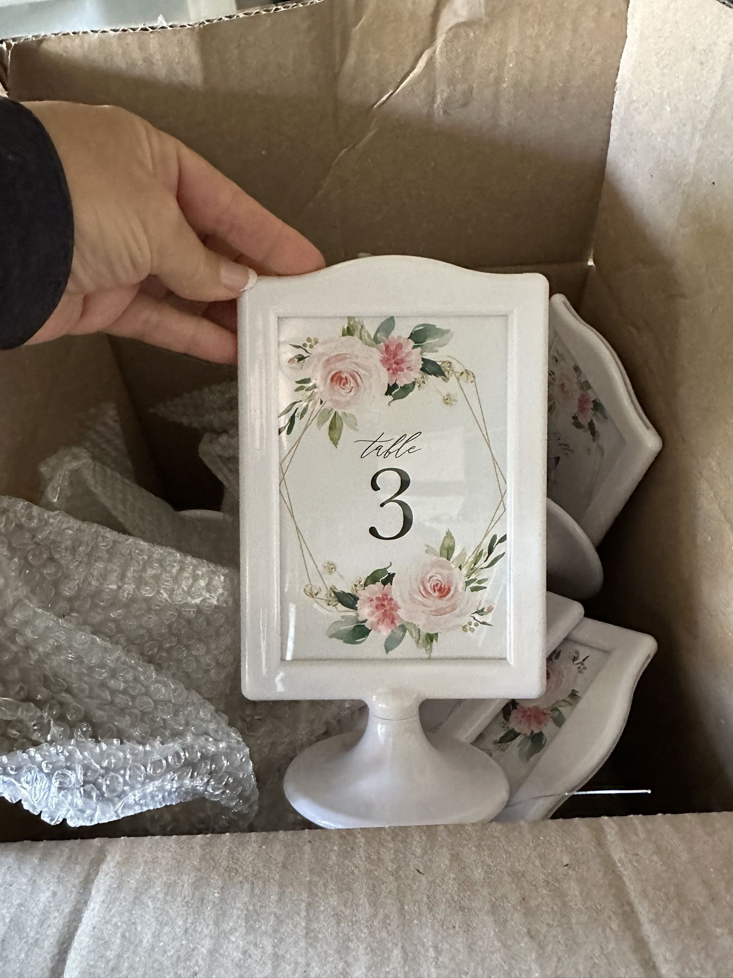 Table Numbers For Wedding
