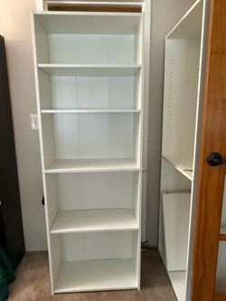 Tall White Bookcases – 3 Matching Available
