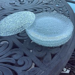 8 Clear Dessert/salad Size Plates