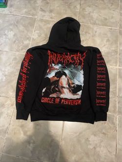 Vintage Y2K Inveracity Circle Of Perversion Hoodie SZ S Gorgasm Grunge Punk