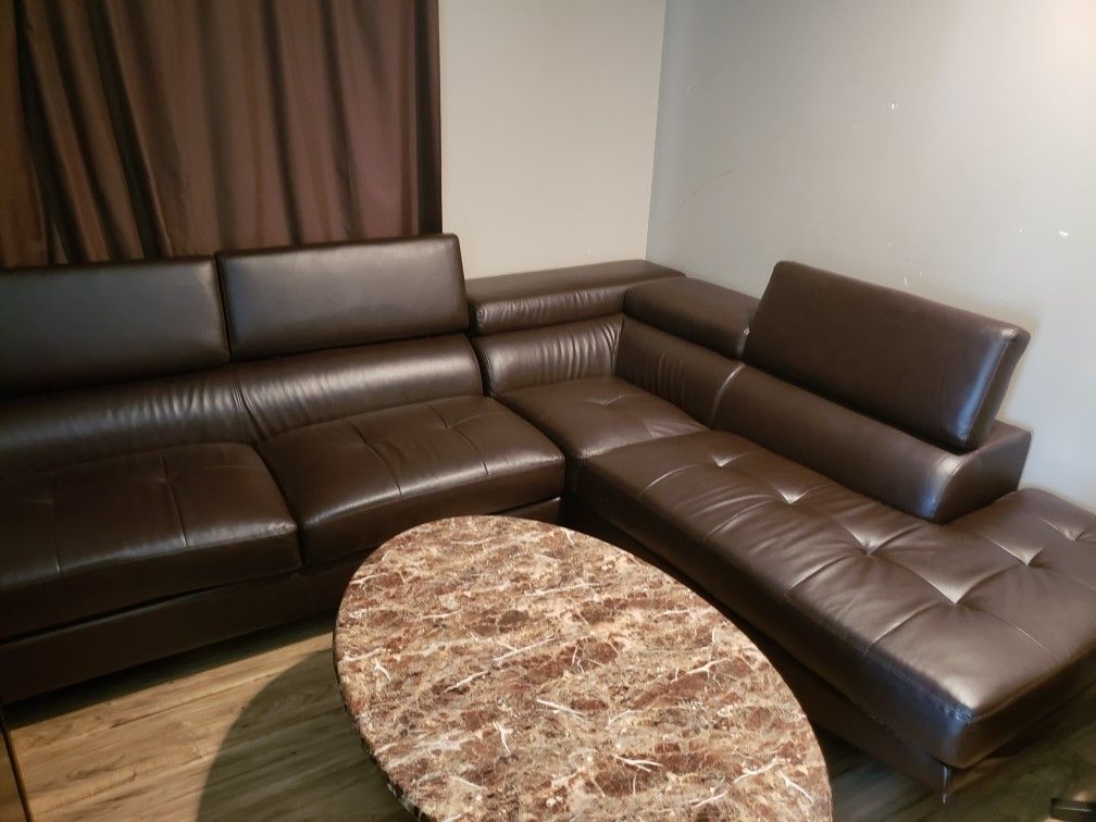 Dark Brown Sectional 2 Piece