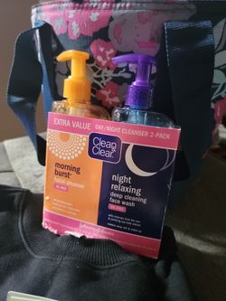 2Pck Clean Clear Morning Burst Day Relaxing Night Facial Cleansers Refresh Skin