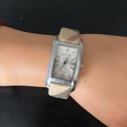 Burberry nova check watch logo timepiece unisex accessory plaid band jewelry