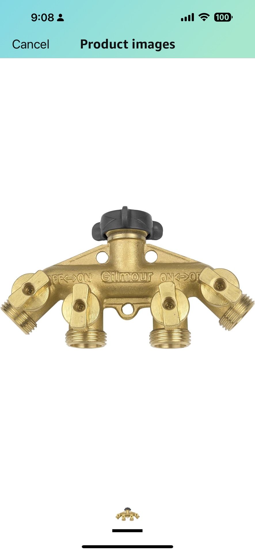 Gilmour Brass 4-Way Connector 44GF