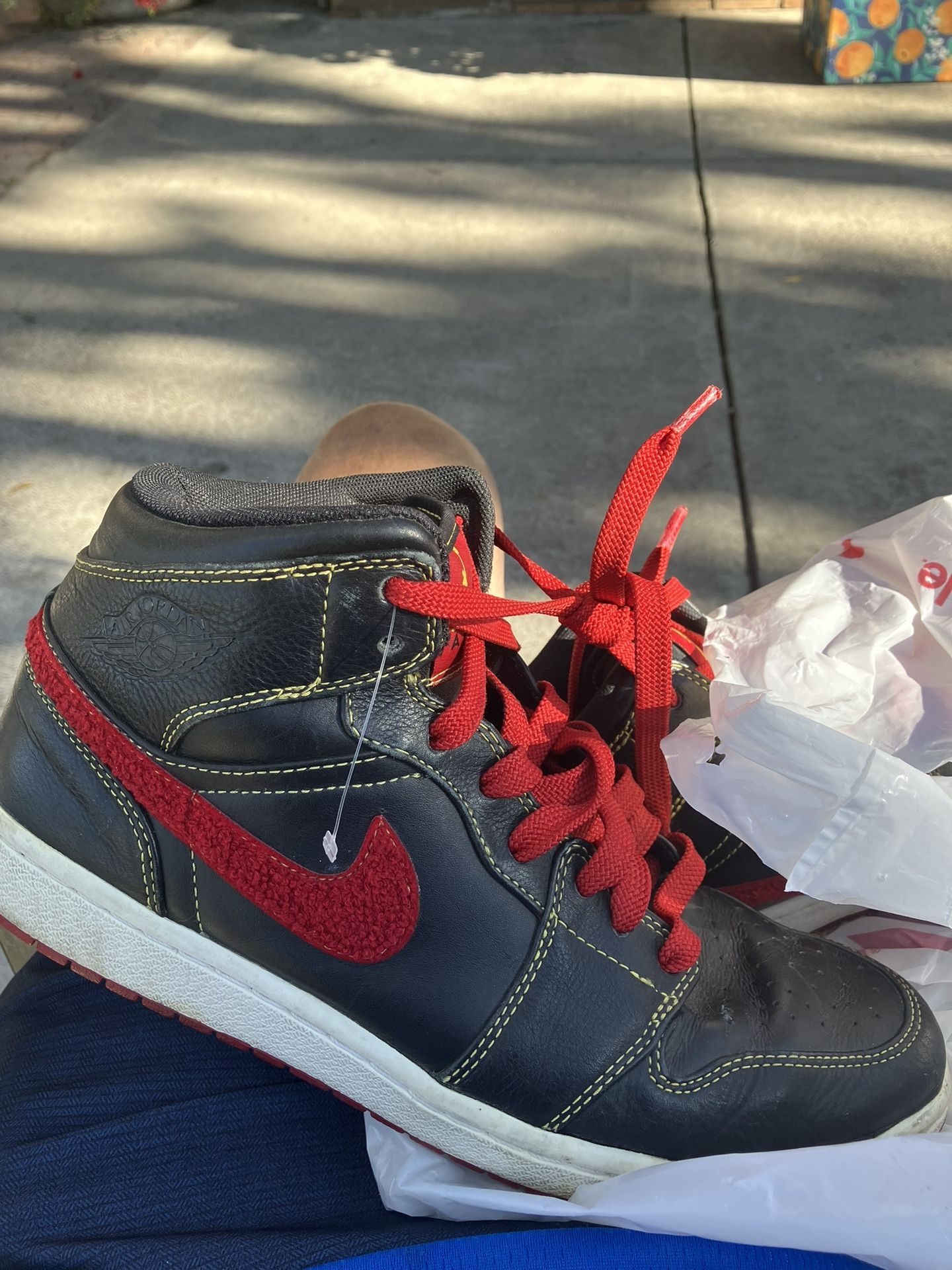 Air Jordan 1 Cloth Swoosh Special Stitching