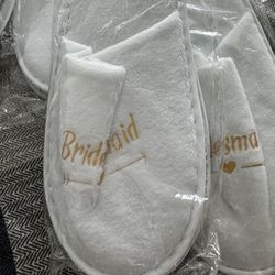 Set Of 6 Slippers For Bridesmaids for Wedding, Spa Party Favors (US Women's 6-9.5)