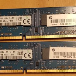 16GB (2x8GB) DDR3 PC3 12800U  non-ECC Desktop Memory With HP Laber 