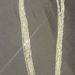 STERLING SILVER DIAMOND CUT 6 STRAND NECKLACE 