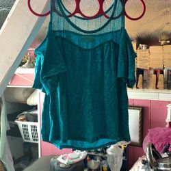 Woman’s Off The Shoulder Sleeve Top (size L)