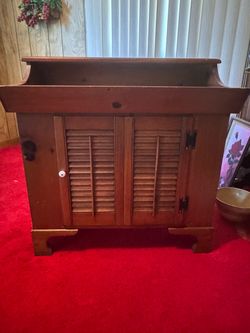 vintage knotty pine dry sink table furniture side living room