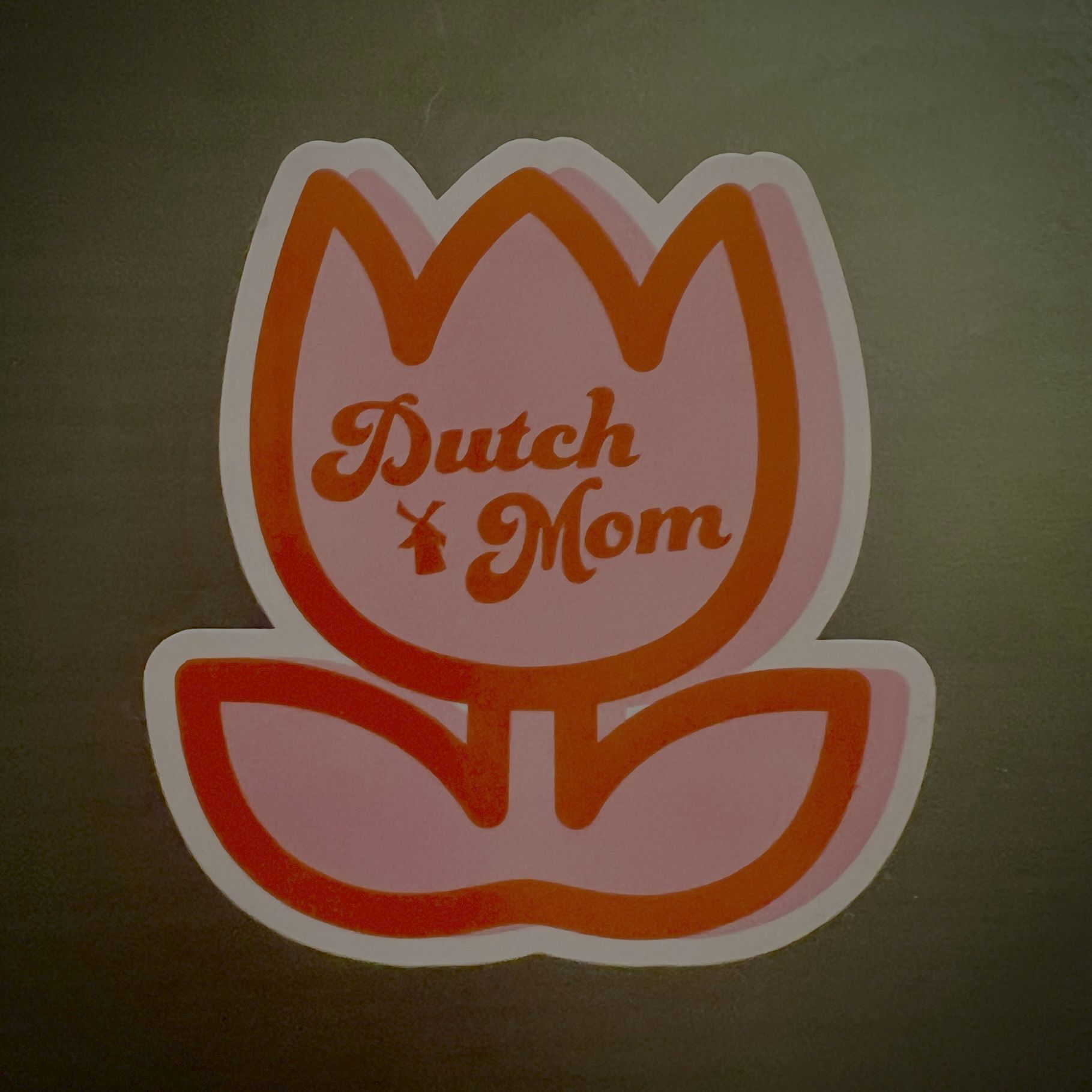 Dutch Bros 2025 Mother’s Day Dutch Mom Pink Flower Collectible Sticker