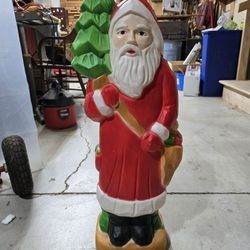 Vintage Father Christmas Santa Blow Mold