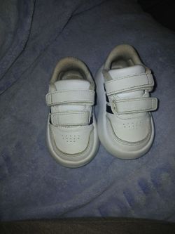 Toddler white addidas