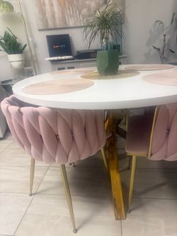 Dining table and chairs