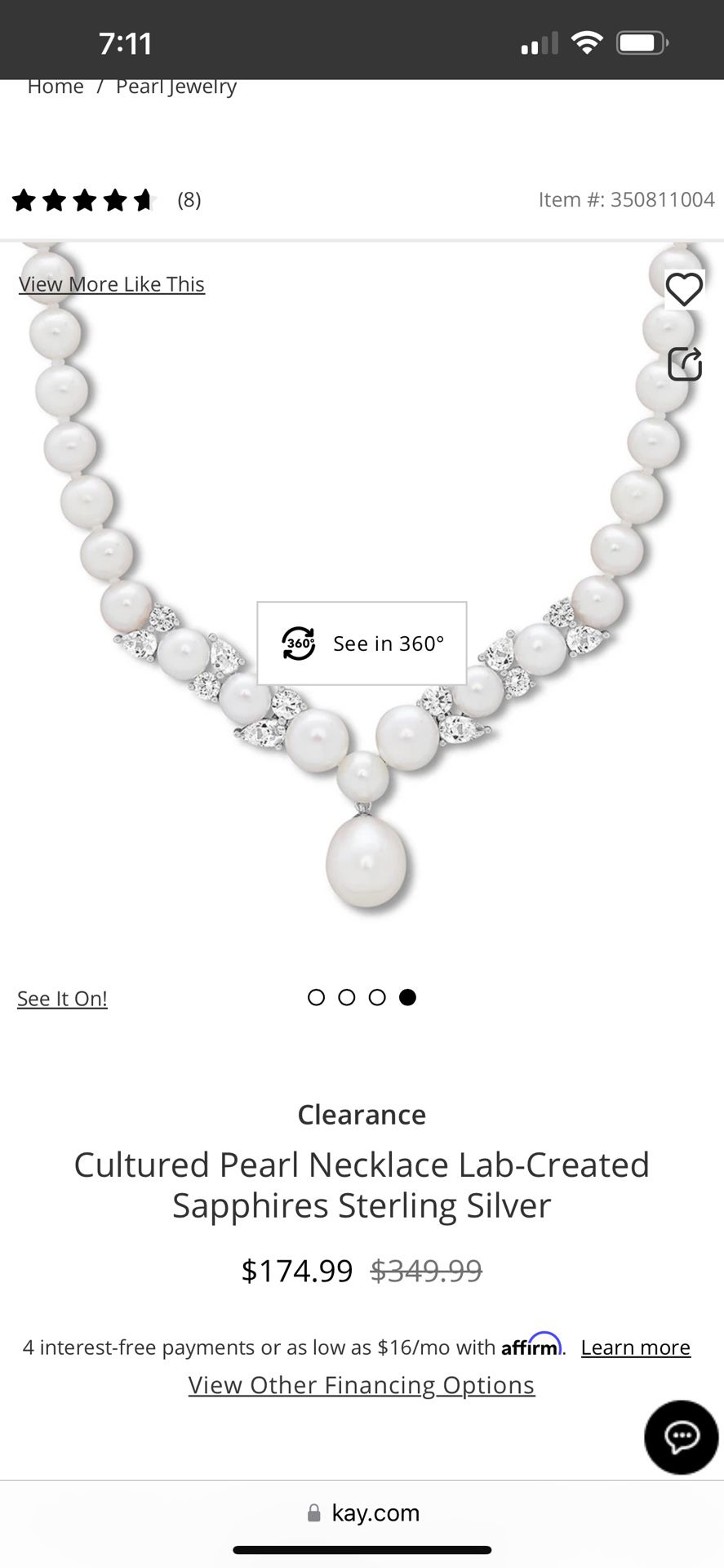 Beautiful Pearl Necklace From KAY