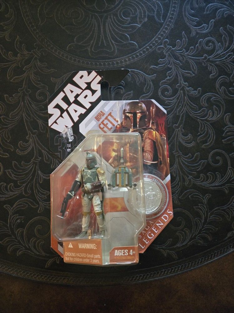 Star Wars Saga Legends 30TH ANNIVERSARY Boba Fett 3.75" Action Figure $20 OBO
