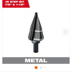 Milwaukee 7/8 in. - 1-1/8 in. #9 Black Oxide Step Drill Bit (2-Steps