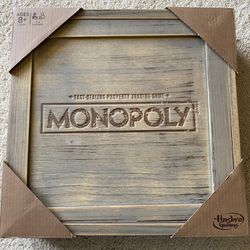 Wooden Monopoly Game Rustic Edition 