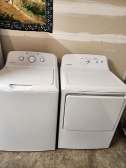Hot point top load washer washing machine and electric clothes dryer