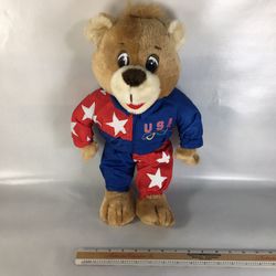 1996 USA Olympics Plush in Track Suit 17 Inch ACE Novelties Bear