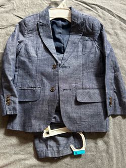 Cat&Jack navy chambrey suit kids size 6