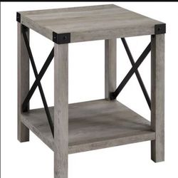 $50 Brand New Wood And Metal Side Table