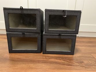 4 Matching Shoe Or Storage Boxes