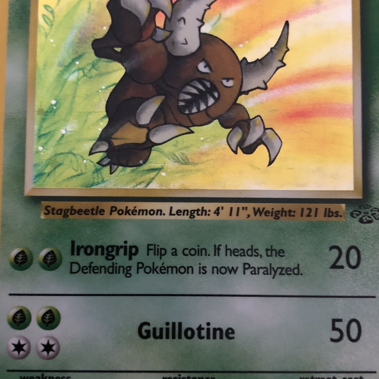 Pinsir Holographic Pokémon Card 9/64 Jungle Set