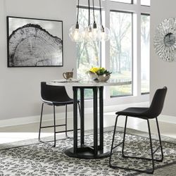 Centiar Black-White Counter Height Set /Dining table and Chairs 