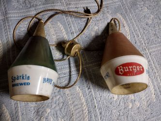 1950's Burger Beer 2 Fixture Bar Light Set