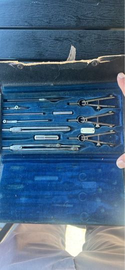 Vintage Drafting Compass Set in Case