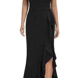 WOOSEA Women's High Neck Split Bodycon Mermaid Evening Cocktail Long Dress