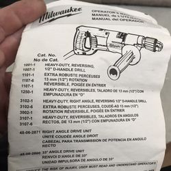 milwaukee 1/2” 90 degree drill