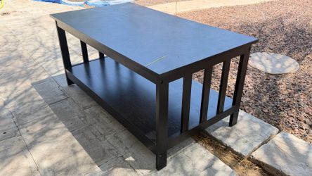 BRAND NEW Black Mission Style Coffee Table with Storage Shelf