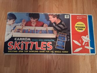 Vintage Carrom Skittles Bowling Game