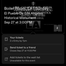 Boiler Room Tickets