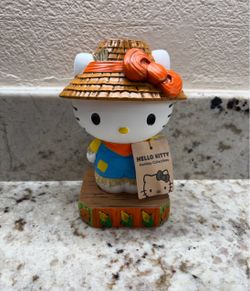 Hello Kitty Fall Scarecrow Wooden Figure
