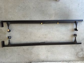 Metal Bed Frame Rails with Casters