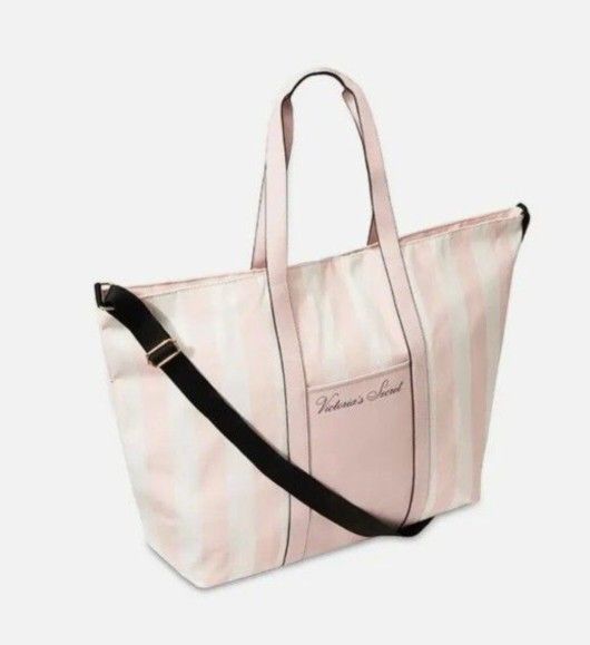 Victoria's Secret Logo Stripe Weekender Large Tote Beach Bag Pink and  White. for Sale in Phoenix, AZ - OfferUp