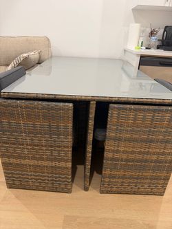 Glass top table