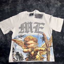 Mixed Emotions White Angel  Rhinestone Tee