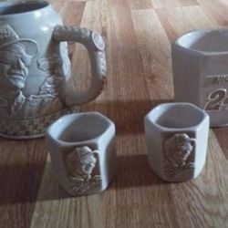 Jeff Gordan #24 Nascar Racing Bundle Mugs & Candle Holders