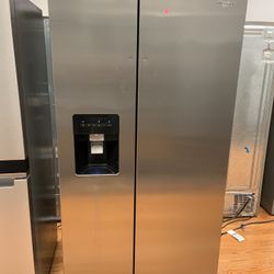 36” Side By Side -Fridge- 25 Cu Ft - Gallon Bins + Frameless Shelves - Same Day Delivery